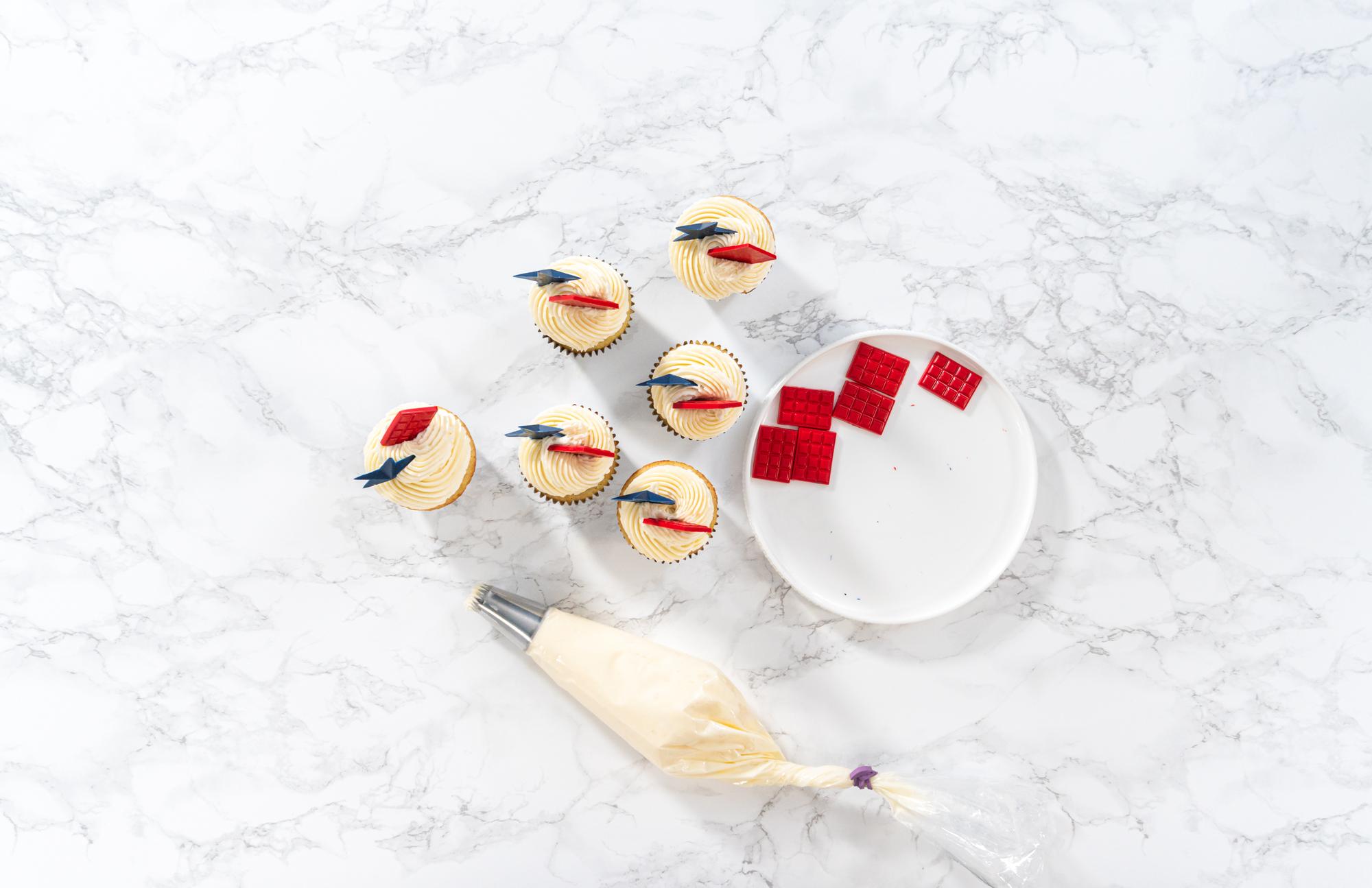 Assorted plated samples on a marble counter